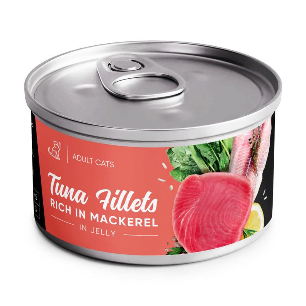 Вологий корм для дорослих котів Savory Tuna Fillets Rich In Mackerel In Jelly філе тунця з макреллю в желе, 70 г