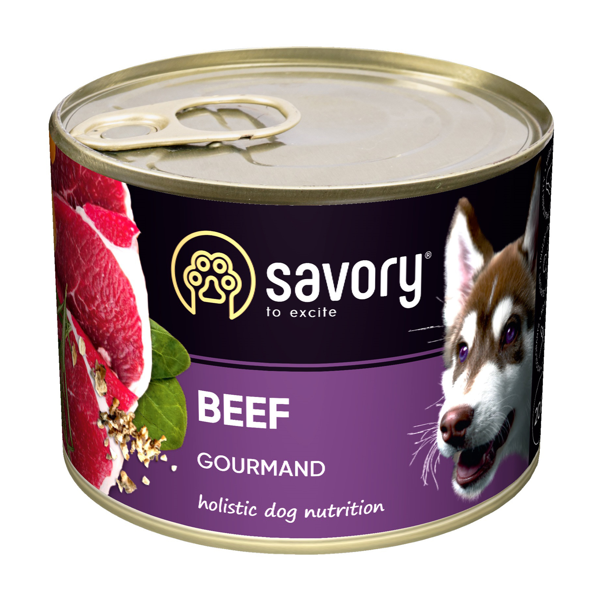 Вологий корм для дорослих собак Savory Gourmand з яловичиною, 200 г